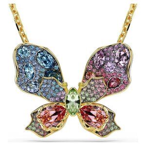 Swarovski Idyllia butterfly necklace pendant accessory brooch dual-use